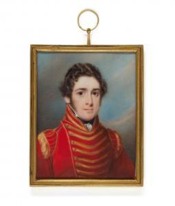 ENGLEHEART John Cox Dillman 1782-1862,Portriat of an officer of the 53rd Shropshire ,1820,Sotheby's 2021-12-09