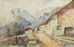 ENGLER Friedrich Georg 1877-1905,Alpine village scene,Rosebery's GB 2010-11-02