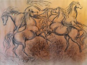 ENGLISH MONICA 1920-1979,Four Horses,Rowley Fine Art Auctioneers GB 2021-09-11