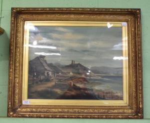 ENGLISH SCHOOL,Coastal landscape with ruin,19th century,Tennant's GB 2019-06-14