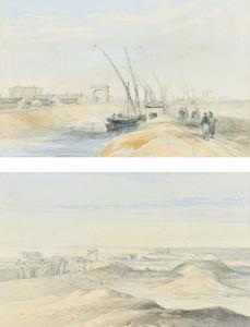 ENGLISH SCHOOL,FIVE VIEWS OF THESUEZ CANAL AND THE SURROUNDING LA,Sotheby's GB 2018-07-04