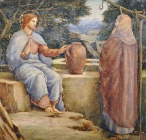 ENGLISH SCHOOL,Jesus at the Well & The Woman of Samaria,20th Century,John Nicholson GB 2019-09-04