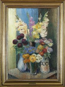 ENGMAN Harald 1903-1968,Still life with flowers in vases,1920,Bruun Rasmussen DK 2007-09-17