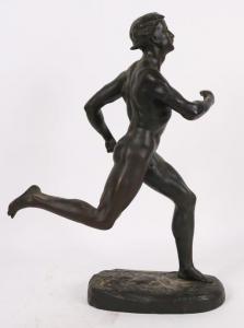 ENGRAND Georges 1852-1936,Nude Male Runner,Nye & Company US 2021-07-21