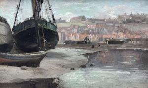 ENNESS Augustus William 1876-1948,Whitby Harbour,Duggleby Stephenson (of York) UK 2024-04-12