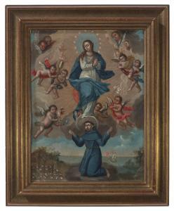 Enríquez Nicolás 1704-1790,Immaculate Conception with Saint Francis and Angel,Christie's 2022-02-18