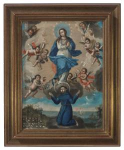 Enríquez Nicolás 1704-1790,Immaculate Conception with Saint Francis and Angel,Christie's 2023-03-14