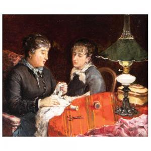 ENRIQUEZ Y VILLANUEVA Rafael 1850-1937,Deux Souers (Two Sisters),1884,Leon Gallery PH 2022-09-10