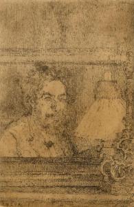 ENSOR James 1860-1949,Self portrait: mon portrait,1886,Galerie Koller CH 2024-03-22