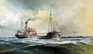 ENTWISTLE Brian Richard 1800-1900,portrait of a steam-ship at sea,Rogers Jones & Co GB 2017-02-18