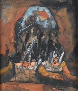 ENWONWU Ben 1921-1994,Underwater still life,1951,Bonhams GB 2008-12-17