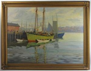 ENWRIGHT J.J 1911-2001,New England dock scene,Kaminski & Co. US 2020-03-22