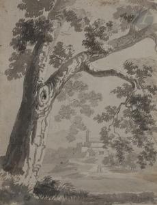 EPINAT Fleury 1764-1830,Paysage néoclassique,Ader FR 2021-06-11