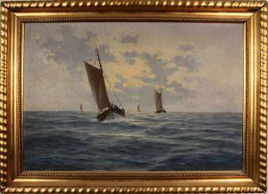 EPLINIUS Willi 1884-1966,SEASCAPE WITH SAILBOATS,Clark Cierlak Fine Arts US 2019-08-24