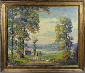 EPPENS William H 1885-1956,Country landscape with ducks,Kaminski & Co. US 2013-04-21