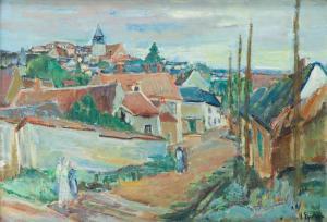 EPSTEIN Henryk 1891-1944,View from little village,1937,Desa Unicum PL 2024-01-30