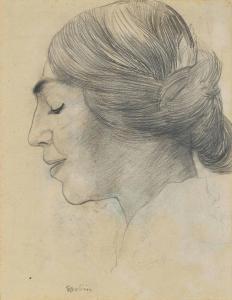 EPSTEIN Jacob 1880-1959,Profile head of a woman,1906,Christie's GB 2012-12-13