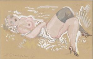ERBACH Alois 1888-1972,Liegender Frauenakt, Palma,1935,Galerie Bassenge DE 2022-12-02