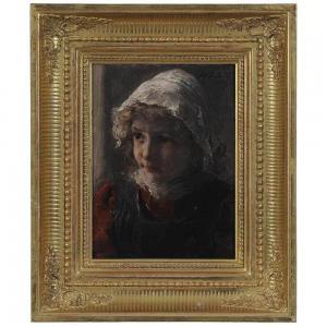 ERDTELT Alois 1851-1911,Girl in a Lace Bonnet,1899,Brunk Auctions US 2017-09-16