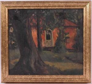 ERICSON David 1870-1946,House with Red Door in Landscape,Nye & Company US 2020-02-26