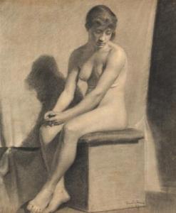 ERIKSEN Hans 1864-1933,Academy study of a female model,Bruun Rasmussen DK 2021-01-26