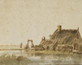 ERKELENS Anthonie 1774-1804,Une chaumière au bord de l'eau,Christie's GB 2007-11-21