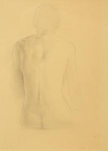 ERLEBACHER MARTHA MAYER 1937-2013,Seated Male Nude,1969,Hindman US 2023-02-22