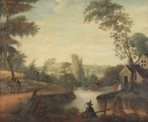ERMELS Johann Franciscus 1641-1693,Romantische Landschaft mit Figuren,Von Zengen DE 2016-12-02