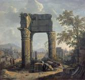 ERMELS Johann Franciscus 1641-1693,Vue du Campo Vaccino à Rome,1665,Audap-Mirabaud FR 2014-03-21