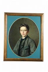 ERNECKE Hermann 1817-1894,PORTRAIT OF A BOY,1870,Garth's US 2014-09-06