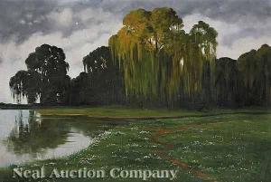 ERNESTI Richard 1856-1946,Southern Landscape,1921,Neal Auction Company US 2008-05-04
