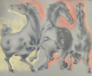 ERNI Hans 1909-2015,three horses,Nadeau US 2019-07-20