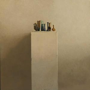 Escalona Pedro 1949,A collection of vases on a plinth,2000,Sworders GB 2023-08-13