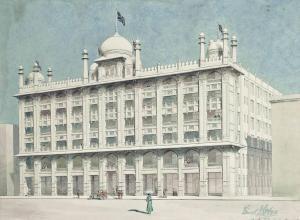 ESCH Vincent Jerome 1876-1950,Design for a large colonial building,1915,Christie's GB 2012-04-25