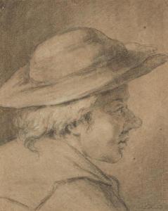 ESCHARD Charles,Etude de tête d'homme au chapeau,Artcurial | Briest - Poulain - F. Tajan 2022-09-27