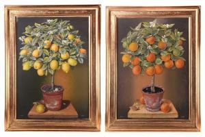 ESCOFET JOSE 1930,Spanish, Lemon and Orange Trees (2 works),Dawson's Auctioneers GB 2023-07-27
