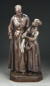 ESCOULA Jean 1851-1911,grandmother and daughter,19th century,James D. Julia US 2020-12-09