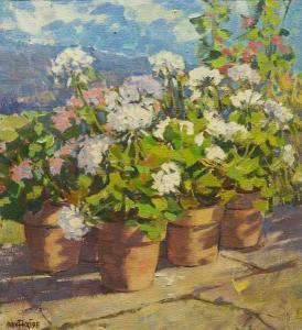 ESCRIBE Ivan Marie L 1913-1990,Nature morte aux pots de fleurs à Saint-Martin en ,Sadde 2017-12-12