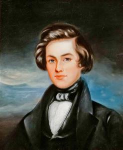 ESHELMAN Aaron C 1826-1878,Portrait of a Young Man,Weschler's US 2018-12-11