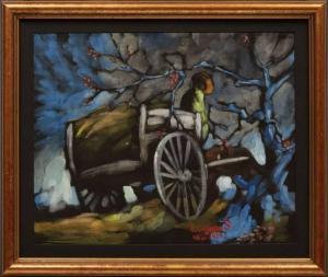 ESPARZA SANCHEZ Raul 1923-2000,Man in a Wagon,1954,Neal Auction Company US 2022-02-16