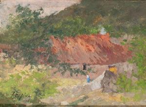 ESPINA Y CAPO Juan 1848-1933,Landscape with cabin,Subastas Segre ES 2024-02-06