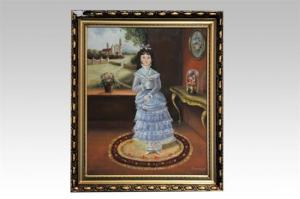 ESPINOZA,Retrato de niña con vestido azul,1979,Morton Subastas MX 2011-01-08