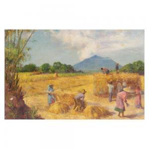 Espiritu Oscar,Harvest,1943,Leon Gallery PH 2022-04-23