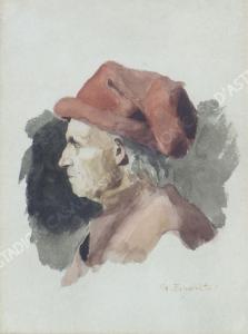 ESPOSITO Gaetano 1858-1911,Profilo d\’uomo,Stadion IT 2019-09-20