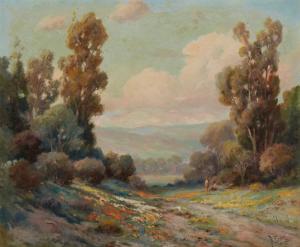 ESPOY Angel,Figures in a eucalyptus and wildflower landscape,John Moran Auctioneers 2023-11-14
