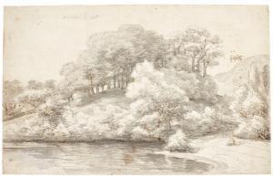 ESSELENS Jacob 1626-1687,Wooded river landscape,Sotheby's GB 2021-09-23