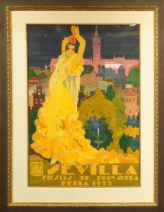 ESTELA ANTON Enrique,Seville Fiestas de Primavera Feria,1933,Clars Auction Gallery US 2020-08-09