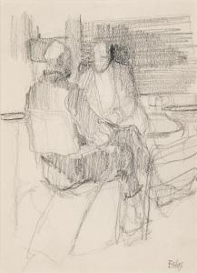ESTES Richard 1936,Untitled (Two Seated Figures),William Doyle US 2023-12-20