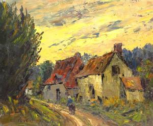 ESTEVE Rémy 1917-2005,Country Lane with Cottages,David Duggleby Limited GB 2021-01-09