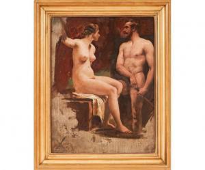 ETTY William 1787-1849,male and female nude models,Wiederseim US 2023-12-20